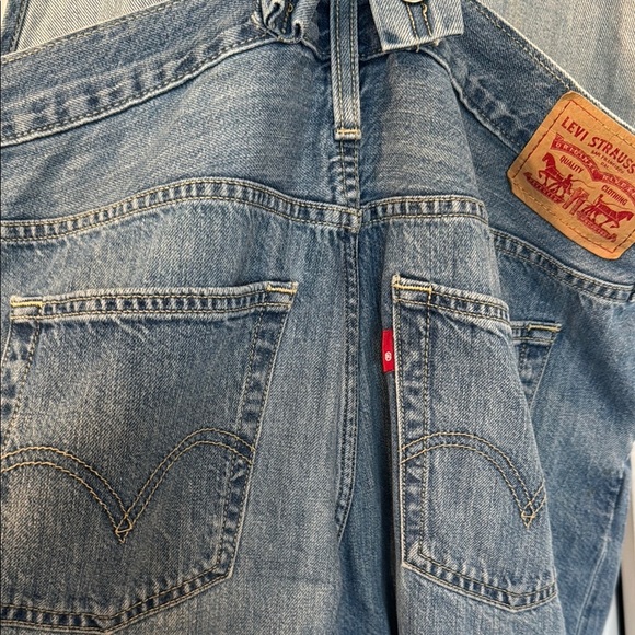 Levi’s Heritage Medium Wash Open Back Denim Overalls Size S - Picture 10 of 15